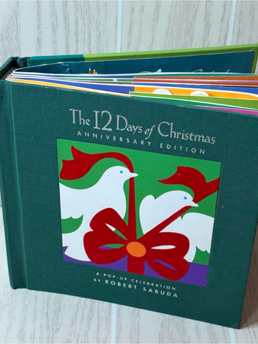 The 12 Days of Christmas Anniversary Edition - Green Holiday Pop-Up Book Vintage
